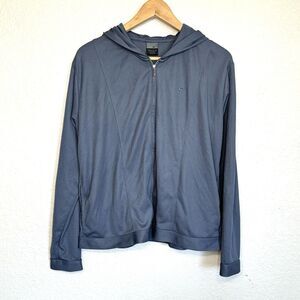 Nike Hoodie Women XL Vintage Blue Full Zip Dri Fit Lightweight Active Gym Travel